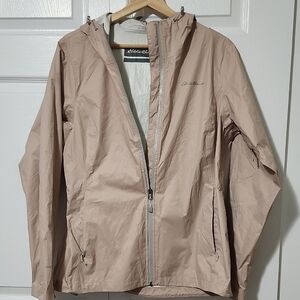 Eddie Bauer Pink Windbreaker Lightweight Hooded Jacket
